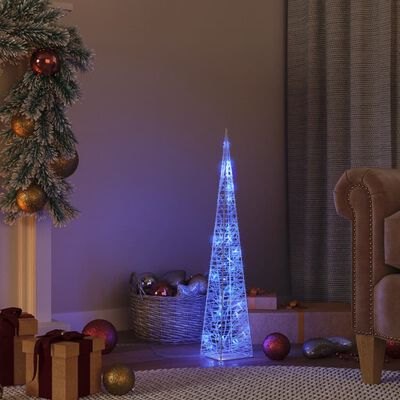 vidaXL Acrylic Decorative LED Light Cone Blue 60 cm