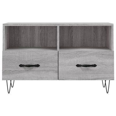 vidaXL TV Cabinet Grey Sonoma 80x36x50 cm Engineered Wood