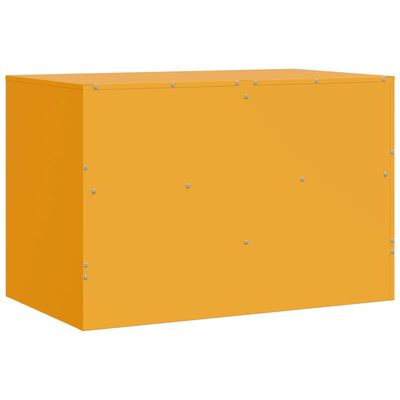 vidaXL TV Cabinets 2 pcs Mustard Yellow 67x39x44 cm Steel