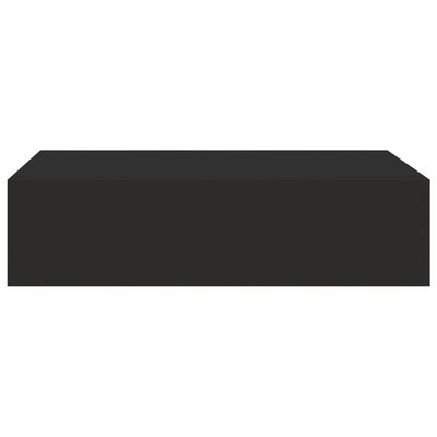 vidaXL Wall-mounted Drawer Shelf Black 40x23.5x10cm MDF