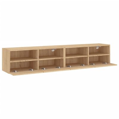 vidaXL TV Wall Cabinets 2 pcs Sonoma Oak 80x30x30 cm Engineered Wood