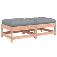 vidaXL Garden Footstools with Cushions 2pcs Solid Wood Douglas