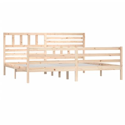 vidaXL Bed Frame without Mattress 180x200 cm Super King Size Solid Wood