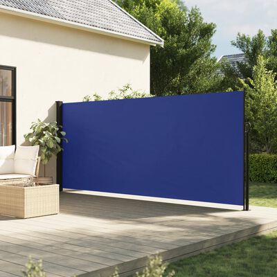 vidaXL Retractable Side Awning Blue 160x500 cm