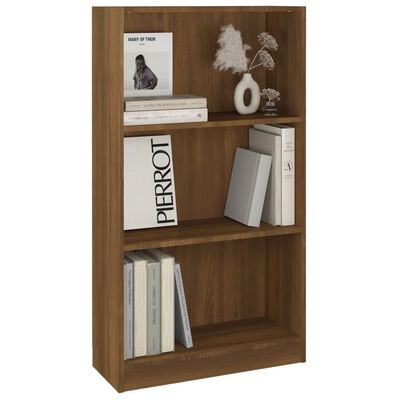 vidaXL Book Cabinet Brown Oak 60x24x109 cm Engineered Wood