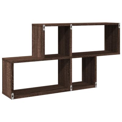 vidaXL Wall Shelf Brown Oak 100x20x53 cm Engineered Wood