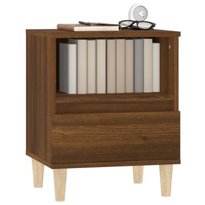 vidaXL Bedside Cabinet Brown Oak 40x35x50 cm