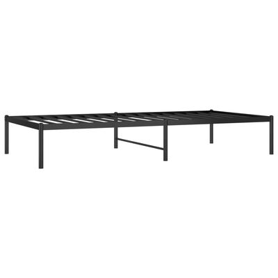 vidaXL Metal Bed Frame without Mattress Black 90x190 cm Single