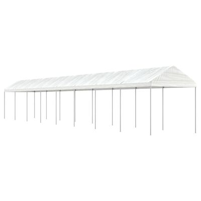 vidaXL Gazebo with Roof White 17.84x2.28x2.69 m Polyethylene