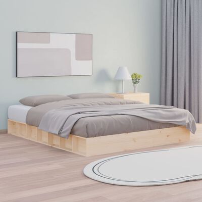 vidaXL Bed Frame without Mattress 140x200 cm Solid Wood