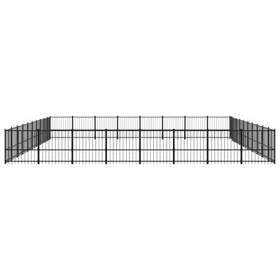 vidaXL Outdoor Dog Kennel Steel 75.27 m²