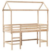 vidaXL Loft Bed with Ladder and Roof without Mattress 80x200 cm