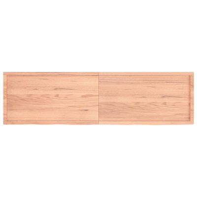 vidaXL Wall Shelf Light Brown 220x60x(2-6) cm Treated Solid Wood Oak