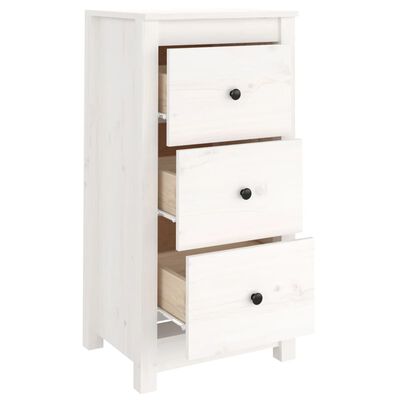 vidaXL Sideboards 2 pcs White 40x35x80 cm Solid Wood Pine