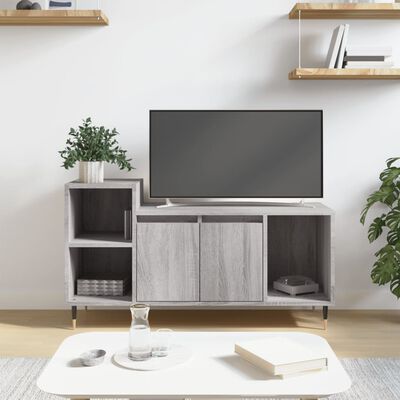 vidaXL TV Cabinet Grey Sonoma 100x35x55 cm Engineered Wood