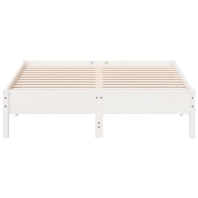 vidaXL Bed Frame without Mattress White 120x200 cm Solid Wood Pine