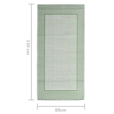 vidaXL Outdoor Rug Green 80x150 cm PP