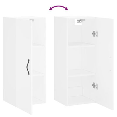 vidaXL Wall Mounted Cabinet White 34.5x34x90 cm Engineered Wood