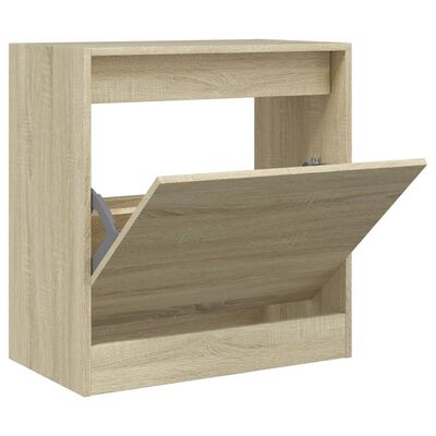 vidaXL Shoe Cabinet Sonoma Oak 60x34x63.5 cm Engineered Wood