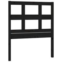 vidaXL Bed Headboard Black 80.5x4x100 cm Solid Wood Pine