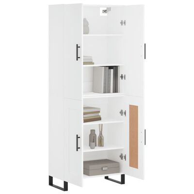 vidaXL Highboard White 69.5x34x180 cm Engineered Wood