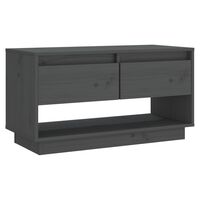 vidaXL TV Cabinet Grey 74x34x40 cm Solid Wood Pine