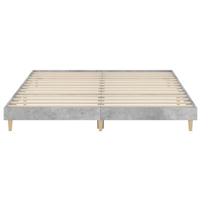 vidaXL Bed Frame without Mattress Concrete Grey 200x200 cm