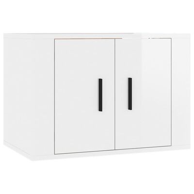 vidaXL 5 Piece TV Cabinet Set High Gloss White Engineered Wood