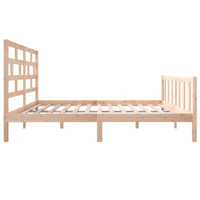 vidaXL Bed Frame without Mattress Solid Wood 120x200 cm (810077+814184)