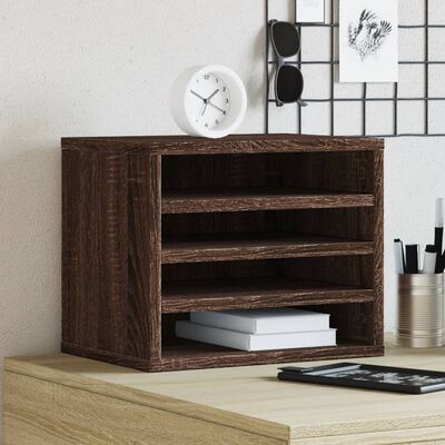 vidaXL Desk Organiser Brown Oak 36x26x29.5 cm Engineered wood