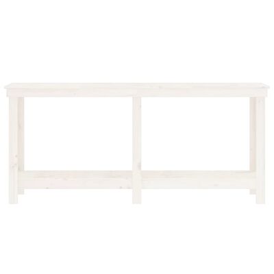 vidaXL Work Bench White 180x50x80 cm Solid Wood Pine