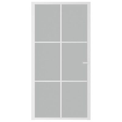 vidaXL Interior Door 102.5x201.5 cm White Matt Glass and Aluminium