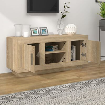 vidaXL TV Cabinet Sonoma Oak 102x35x45 cm Engineered Wood