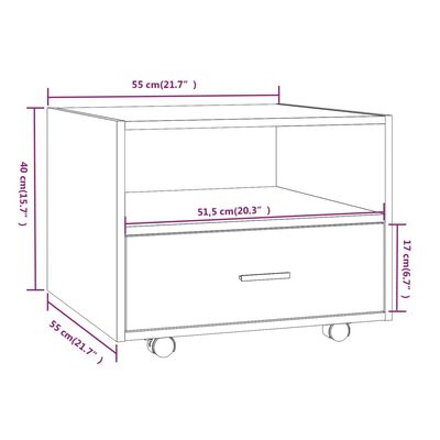 vidaXL Coffee Table White 55x55x40 cm Engineered Wood