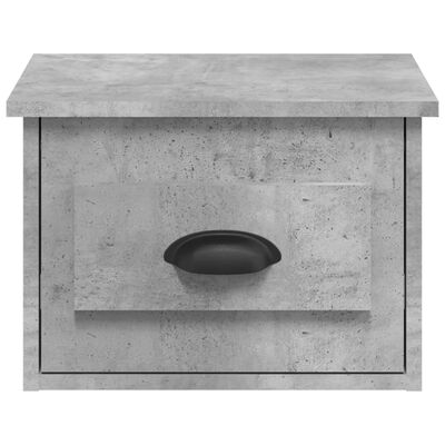 vidaXL Wall-mounted Bedside Cabinet Concrete Grey 41.5x36x28cm