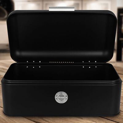 Excellent Houseware Bread Bin Matt Black 2.5 L