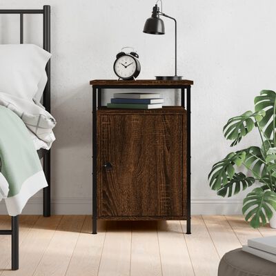 vidaXL Bedside Cabinet Brown Oak 40x42x60 cm Engineered Wood