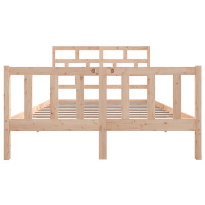 vidaXL Bed Frame without Mattress Solid Wood 140x200 cm (810082+814194)