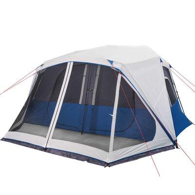 vidaXL Family Tent with LED 10-Person Light Blue Quick Release