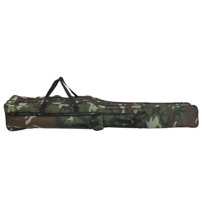 vidaXL Fishing Rod Bag Green Camouflage 160 cm Oxford Fabric