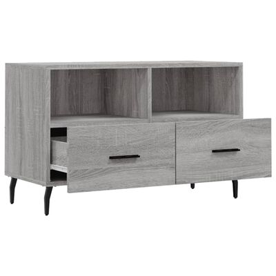 vidaXL TV Cabinet Grey Sonoma 80x36x50 cm Engineered Wood