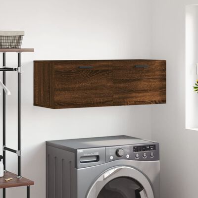 vidaXL Wall Cabinet Brown Oak 100x36.5x35 cm Engineered Wood