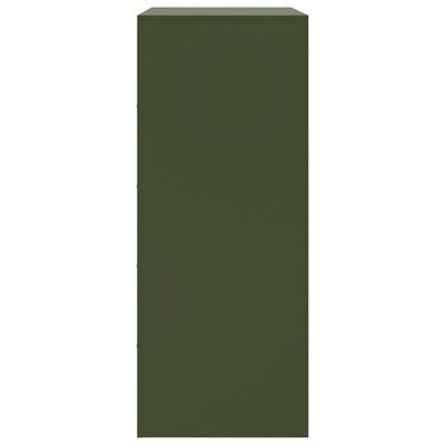 vidaXL Highboard Olive Green 67x39x95 cm Steel