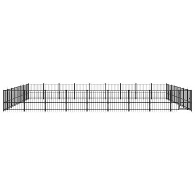 vidaXL Outdoor Dog Kennel Steel 67.74 m²