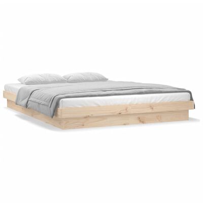 vidaXL LED Bed Frame without Mattress 120x200 cm Solid Wood