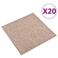 vidaXL Carpet Floor Tiles 20 pcs 5 m² 50x50 cm Beige