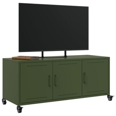 vidaXL TV Cabinet Olive Green 100.5x39x43.5 cm Steel