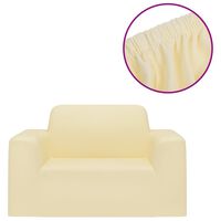 vidaXL Stretch Couch Slipcover Cream Polyester Jersey