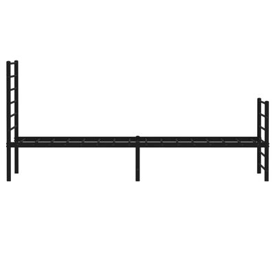 vidaXL Metal Bed Frame without Mattress with Footboard Black 90x200 cm