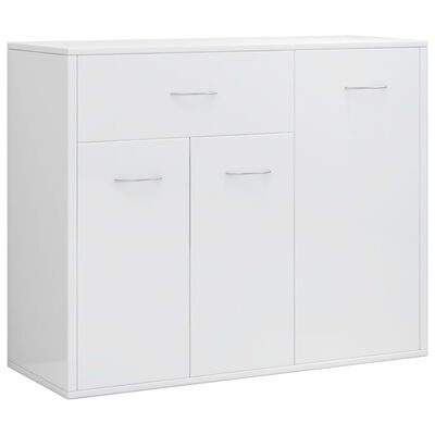 vidaXL Sideboard High Gloss White 88x30x70 cm Engineered Wood